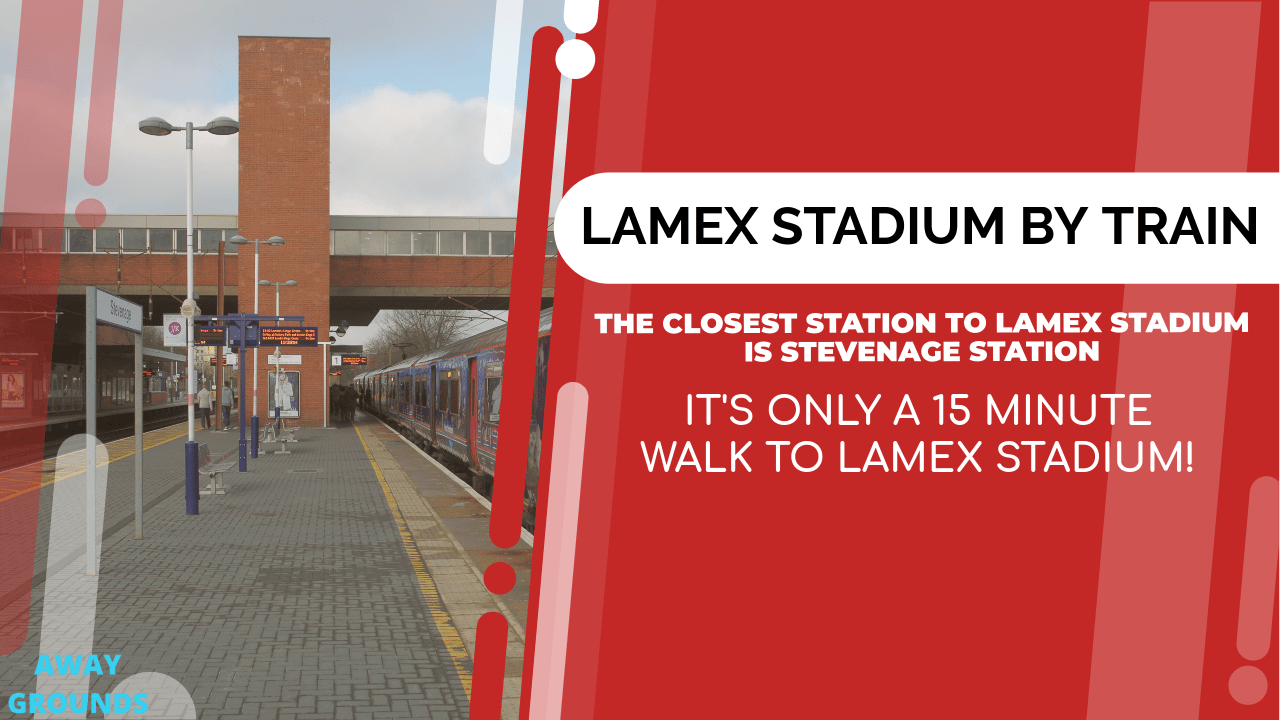 Closest train station to Lamex Stadium