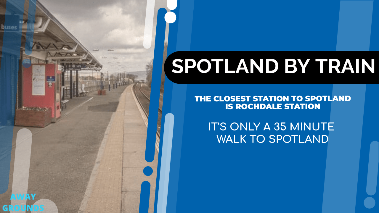 Closest train station to Spotland