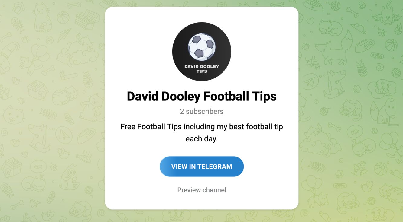 David Dooley Football Tips FREE Telegram Group
