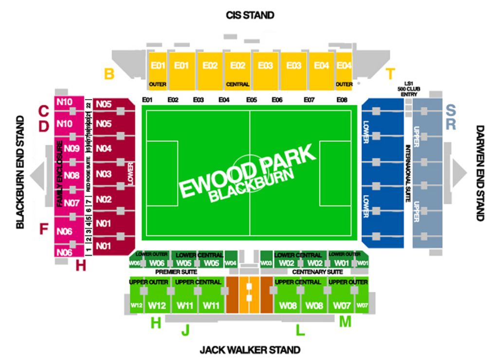 Ewood Park Stadium Seating