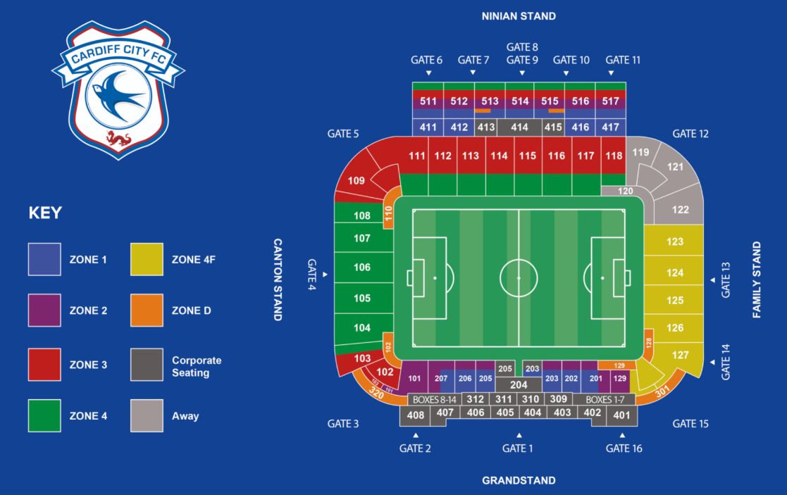 Cardiff City Stadium Seating
