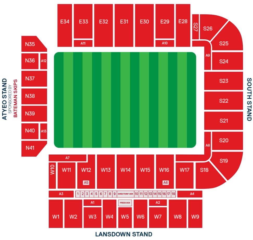 Ashton Gate Stadium Seating