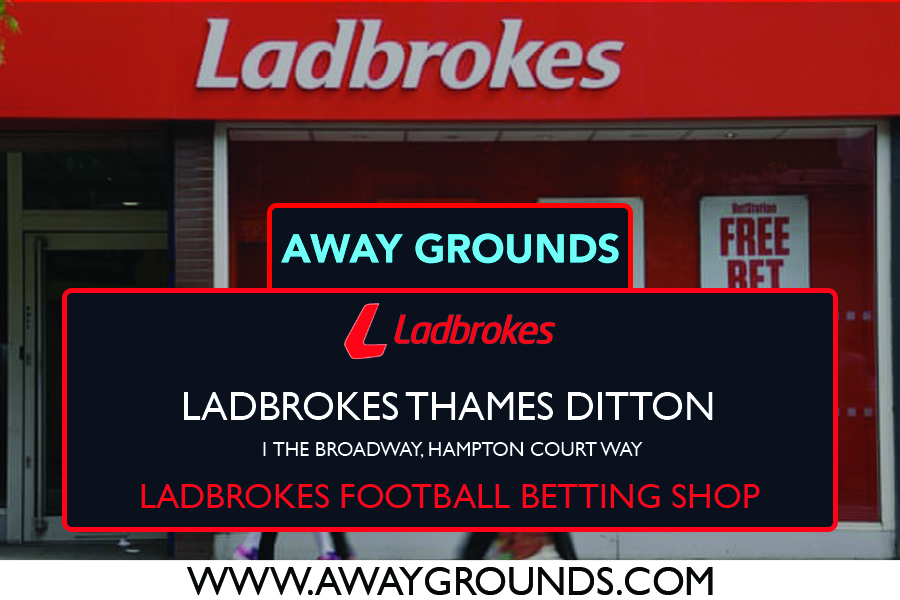 1 The Broadway, Hampton Court Way - Ladbrokes Football Betting Shop Thames Ditton