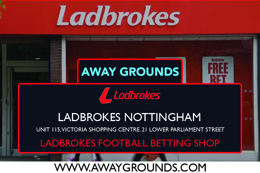 Unit 115, Victoria Shopping Centre, 21 Lower Parliament Street - Ladbrokes Football Betting Shop Nottingham